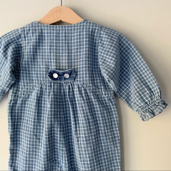 Vintage Baby Superstore Plaid Denim Jumpsuit - Picture 5 of 5